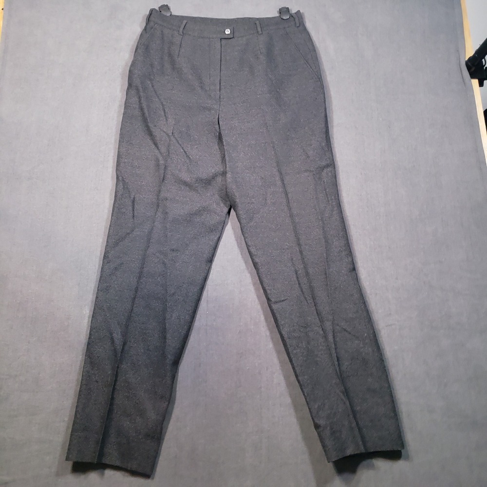 Atelier Bocirnea Dress Pants‎ Womens 12 Gray High Rise Straight Leg Trousers